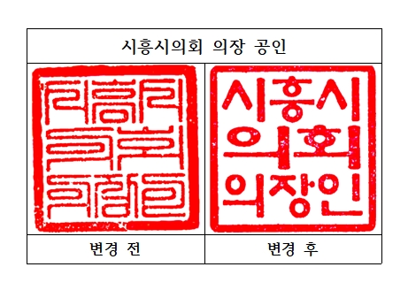 시흥시의회 '공인', 한글 훈민정음체로 변경